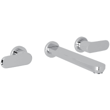 Meda 1.2 GPM Wall Mounted Widespread Bathroom Faucet