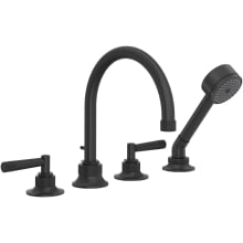 Graceline Deck Mounted Roman Tub Filler with Built-In Diverter - Includes Hand Shower