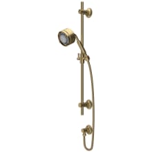 Graceline 1.8 GPM Multi Function Hand Shower Package - Includes Slide Bar, Hose, and Wall Supply