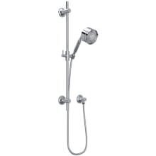 Graceline 1.8 GPM Multi Function Hand Shower Package - Includes Slide Bar, Hose, and Wall Supply