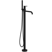 Miscelo Floor Mounted Tub Filler with Built-In Diverter - Includes Hand Shower