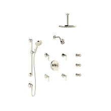 Palladian Thermostatic Shower System with Shower Head, Hand Shower, and Bodysprays