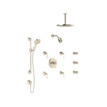 Palladian Thermostatic Shower System with Shower Head, Hand Shower, and Bodysprays