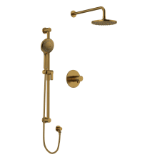 Parabola Thermostatic Shower System with Shower Head, Hand Shower, Slide Bar, and Hose