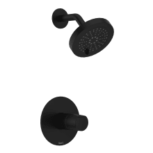 Parabola Pressure Balanced Shower System with Shower Head, Shower Arm, and Valve Trim