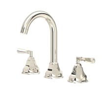 Palladian 1.2 GPM Widespread Bathroom Faucet with Lever Handles and Pop-Up Drain Assembly
