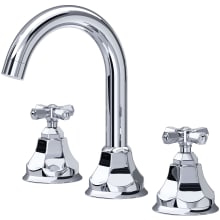 Palladian 1.2 GPM Widespread Bathroom Faucet with Cross Handles and Pop-Up Drain Assembly