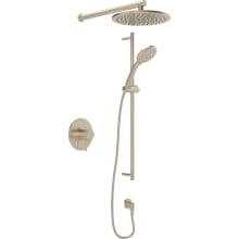 Tenerife Thermostatic Shower System with Shower Head, Hand Shower, Slide Bar, Shower Arm and Valve Trim