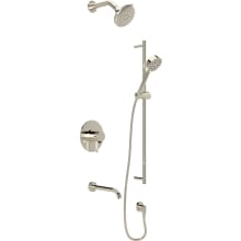 Tenerife Thermostatic Shower System with Shower Head, Hand Shower, Slide Bar, Shower Arm and Valve Trim