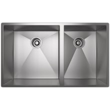 Forze 32-3/4" Undermount Double Basin Stainless Steel Kitchen Sink