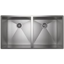 Forze 36-3/4" Undermount Double Basin Stainless Steel Kitchen Sink