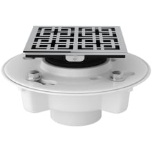 PVC 2" X 3" Spa Shower Drain Kit with Weave Decorative Cover