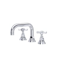 San Giovanni 1.2 GPM Widespread Bathroom Faucet with Cross Handles and Pop-Up Drain Assembly