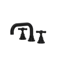 San Giovanni 1.2 GPM Widespread Bathroom Faucet with Cross Handles and Pop-Up Drain Assembly