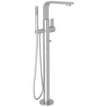 Soriano Floor Mounted Tub Filler with Built-In Diverter - Includes Hand Shower