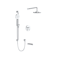 Sylia Thermostatic Shower System with Shower Head and Hand Shower
