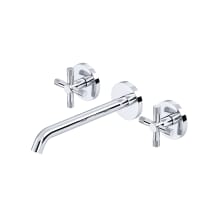 Amahle 1.2 GPM Wall Mounted Widespread Bathroom Faucet with Cross Handles