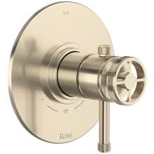 Campo Three Function Thermostatic Valve Trim Only with Single Lever / Wheel Handle, Integrated Diverter, and Volume Control - Less Rough In