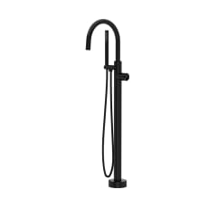 Eclissi Floor Mounted Tub Filler with Built-In Diverter - Includes Hand Shower