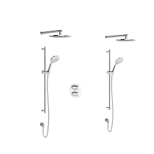 Tenerife Thermostatic Shower System with Shower Head and Hand Shower