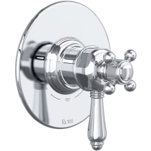 Acqui Two Independent Function Thermostatic Valve Trim Only with Single Cross / Lever Handle, Integrated Diverter, and Volume Control - Less Rough In