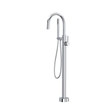 Tenerife Floor Mounted Tub Filler with Built-In Diverter - Includes Hand Shower