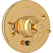 Perrin and Rowe Shower Valve Trim (Trim Only) with Metal Cross Handle and Diverter