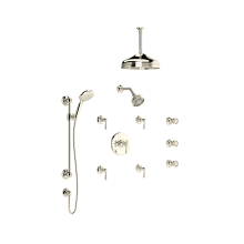 Verona Thermostatic Shower System with Shower Head, Hand Shower, and Bodysprays
