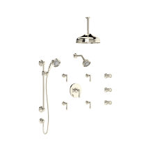 Viaggio Thermostatic Shower System with Shower Head, Hand Shower, and Bodysprays
