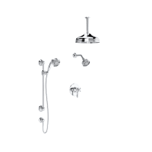 Viaggio Thermostatic Shower System with Shower Head and Hand Shower