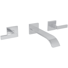 Wave 1.2 GPM Wall Mounted Widespread Bathroom Faucet