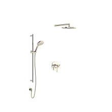 Wellsford Pressure Balanced, Thermostatic Shower System with Shower Head, Hand Shower, and Valve Trim