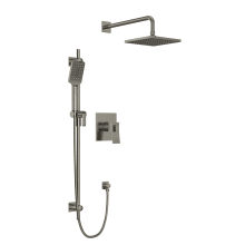 Zendo Thermostatic Shower System with Shower Head and Hand Shower
