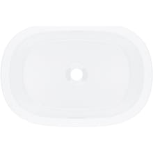 Barcelona 20-7/8" Oval Limestone Undermount Bathroom Sink with Overflow