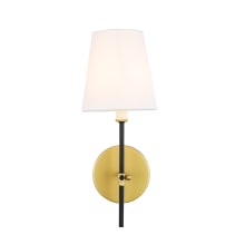 Theudosia 15" Wall Sconce with Linen Shade