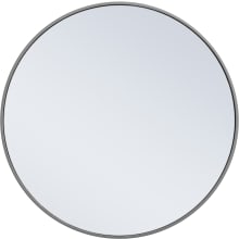 Vatinius 28" Diameter Circular Metal Framed Bathroom Mirror