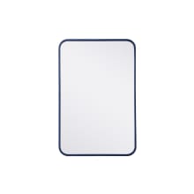 Formiae 30" x 20" Contemporary Rectangular Framed Bathroom Wall Mirror