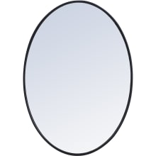 Farren 34 Inch Oval Mirror with Metal Frame