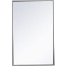 Vatinius 28" x 18" Rectangular Flat Metal Framed Bathroom Mirror