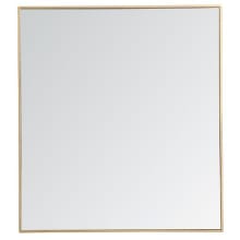 Vatinius 40" x 36" Rectangular Beveled Metal Framed Bathroom Mirror