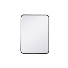 Formiae 30" x 22" Contemporary Rectangular Framed Bathroom Wall Mirror