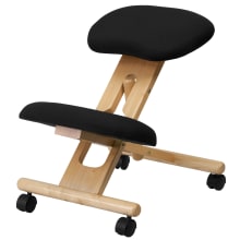 17.5 Inch Wide Wood Kneeling Chair with Padded Seat and Knee Rest