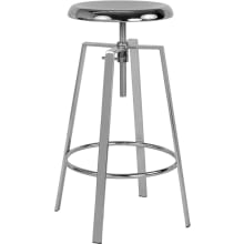 Pub House 20"W Industrial Style Backless Adjustable Height Bar and Counter Stool with Swivel