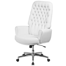 29 Inch Wide LeatherSoft Blend Executive Swivel Chair with Arms
