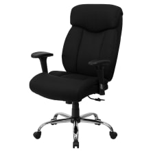 29 Inch Wide Fabric Executive Swivel Chair with Adjustable Arms