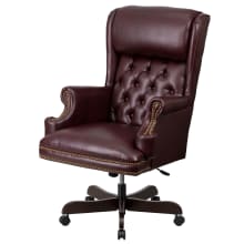 27 Inch Wide LeatherSoft Blend Executive Swivel Chair with Arms