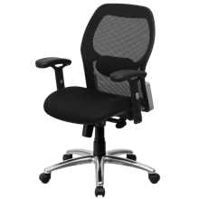27.25 Inch Wide Fabric Executive Swivel Chair with Knee Tilt Control