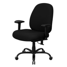 28.5 Inch Wide Fabric Executive Swivel Chair with Adjustable Arms