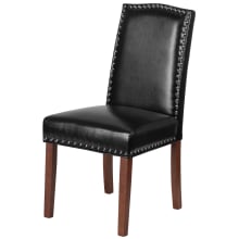Contemporary LeatherSoft Faux Leather 20" Wide Parsons Dining Chair with Nailhead Trim
