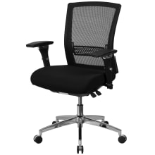27 Inch Wide Fabric Executive Swivel Chair with Adjustable Lumbar Support